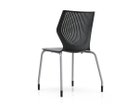 【ノルオフィス/Knoll Office / GOODS】のMultiGeneration Chair / マルチジェネレーション チェア スタッキングベース 肘なし グライド脚 シェルB オニキス、脚部シルバー|ID: prp329100003900350 ipo3291000000032500970