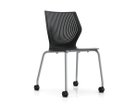 【ノルオフィス/Knoll Office / GOODS】のMultiGeneration Chair / マルチジェネレーション チェア スタッキングベース 肘なし キャスター脚 シェルB オニキス、脚部シルバー|ID:prp329100003900351