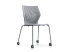 【ノルオフィス/Knoll Office / GOODS】のMultiGeneration Chair / マルチジェネレーション チェア スタッキングベース 肘なし キャスター脚 シェルG グレー、脚部シルバー|ID:prp329100003900351