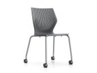 【ノルオフィス/Knoll Office / GOODS】のMultiGeneration Chair / マルチジェネレーション チェア スタッキングベース 肘なし キャスター脚 シェルC ダークグレー、脚部シルバー|ID:prp329100003900351