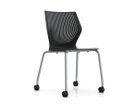 【ノルオフィス/Knoll Office / GOODS】のMultiGeneration Chair / マルチジェネレーション チェア スタッキングベース 肘なし キャスター脚 シェルB オニキス、脚部シルバー|ID: prp329100003900351 ipo3291000000032500973