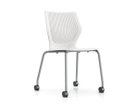 【ノルオフィス/Knoll Office / GOODS】のMultiGeneration Chair / マルチジェネレーション チェア スタッキングベース 肘なし キャスター脚 シェルW オフホワイト、脚部シルバー|ID: prp329100003900351 ipo3291000000032500975