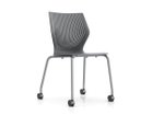 【ノルオフィス/Knoll Office / GOODS】のMultiGeneration Chair / マルチジェネレーション チェア スタッキングベース 肘なし キャスター脚 シェルC ダークグレー、脚部シルバー|ID: prp329100003900351 ipo3291000000032500978