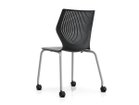【ノルオフィス/Knoll Office / GOODS】のMultiGeneration Chair / マルチジェネレーション チェア スタッキングベース 肘なし キャスター脚 シェルB オニキス、脚部シルバー|ID: prp329100003900351 ipo3291000000032500983