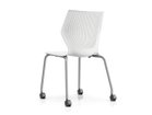 【ノルオフィス/Knoll Office / GOODS】のMultiGeneration Chair / マルチジェネレーション チェア スタッキングベース 肘なし キャスター脚 シェルW オフホワイト、脚部シルバー|ID: prp329100003900351 ipo3291000000032500986