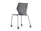 【ノルオフィス/Knoll Office / GOODS】のMultiGeneration Chair / マルチジェネレーション チェア スタッキングベース 肘なし キャスター脚 シェルC ダークグレー、脚部シルバー|ID: prp329100003900351 ipo3291000000032500988