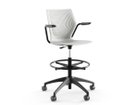 【ノルオフィス/Knoll Office / GOODS】のMultiGeneration High Task Chair / マルチジェネレーション ハイタスクチェア 固定肘 シェルG グレー、アームブラック、脚部ブラック|ID:prp329100003900355