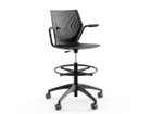 【ノルオフィス/Knoll Office / GOODS】のMultiGeneration High Task Chair / マルチジェネレーション ハイタスクチェア 固定肘 シェルB オニキス、アームブラック、脚部ブラック|ID:prp329100003900355