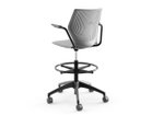 【ノルオフィス/Knoll Office / GOODS】のMultiGeneration High Task Chair / マルチジェネレーション ハイタスクチェア 固定肘 シェルC ダークグレー、アームブラック、脚部ブラック|ID:prp329100003900355