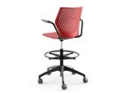 【ノルオフィス/Knoll Office / GOODS】のMultiGeneration High Task Chair / マルチジェネレーション ハイタスクチェア 固定肘 シェルR ダークレッド、アームブラック、脚部ブラック|ID:prp329100003900355