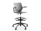 【ノルオフィス/Knoll Office / GOODS】のMultiGeneration High Task Chair / マルチジェネレーション ハイタスクチェア 固定肘 シェルC ダークグレー、アームブラック、脚部ブラック|ID: prp329100003900355 ipo3291000000032500994