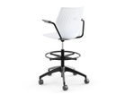 【ノルオフィス/Knoll Office / GOODS】のMultiGeneration High Task Chair / マルチジェネレーション ハイタスクチェア 固定肘 シェルW オフホワイト、アームブラック、脚部ブラック|ID: prp329100003900355 ipo3291000000032501003