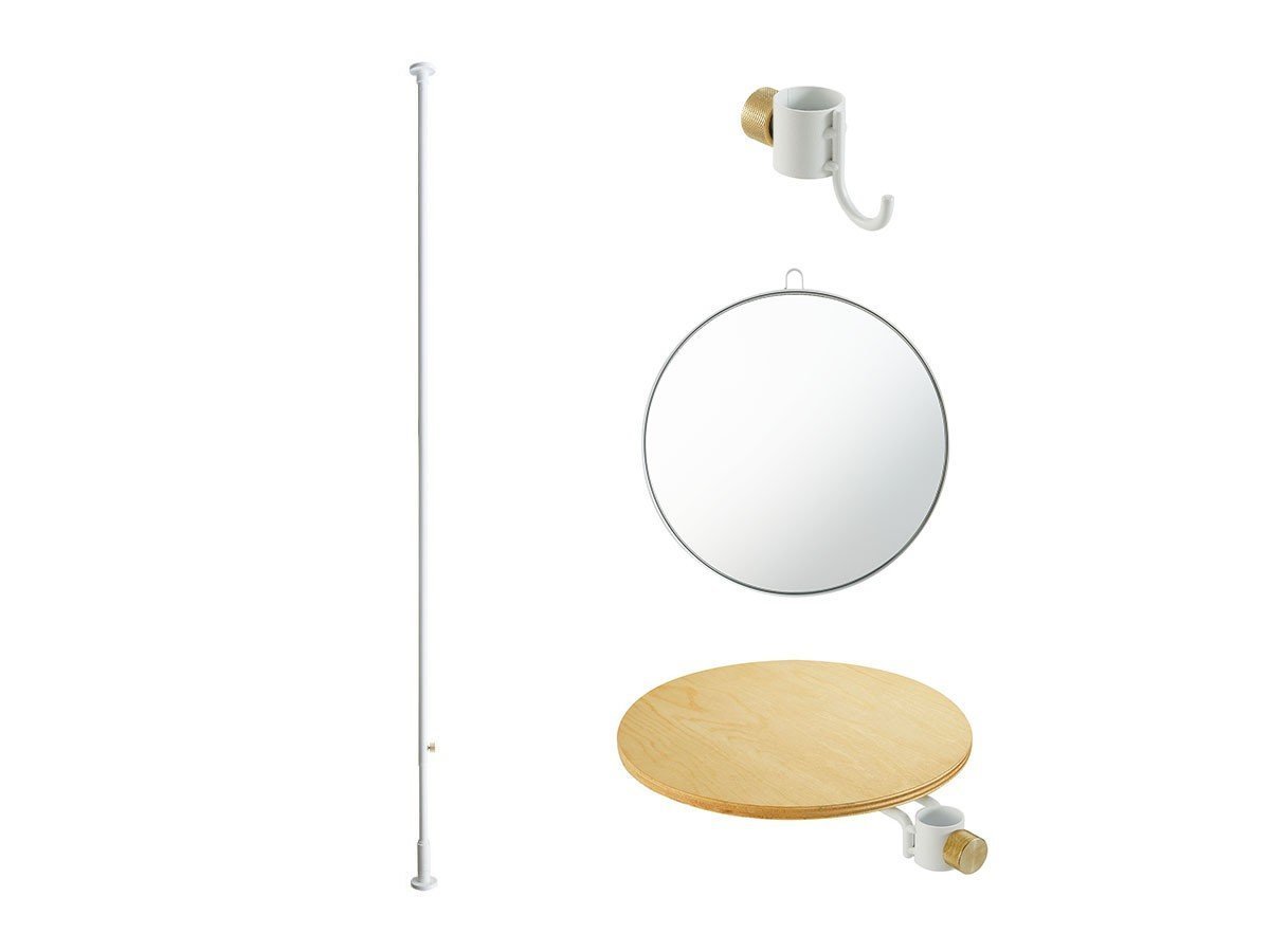 【ドロー ア ライン/DRAW A LINE / GOODS】のMirror & Table Set / 身だしなみチェック テーブル セット インテリア・キッズ・メンズ・レディースファッション・服の通販 founy(ファニー) 　アクセサリー　Accessories　チェック　Check　テーブル　Table　マグネット　Magnet　送料無料　Free Shipping　ホーム・キャンプ・アウトドア・お取り寄せ　Home,Garden,Outdoor,Camping Gear　家具・インテリア　Furniture　テーブル　Table　サイドテーブル・小テーブル　Side Table/Small Table　ホーム・キャンプ・アウトドア・お取り寄せ　Home,Garden,Outdoor,Camping Gear　家具・インテリア　Furniture　ミラー・ドレッサー　Mirror　ミラー・鏡　Mirror　ホーム・キャンプ・アウトドア・お取り寄せ　Home,Garden,Outdoor,Camping Gear　家具・インテリア　Furniture　ミラー・ドレッサー　Mirror　ドレッサー　Dresser　本商品はこちらのパーツがセットになっています(ホワイト)セット内容:テンションロッド|ID: prp329100003900392 ipo3291000000027387952