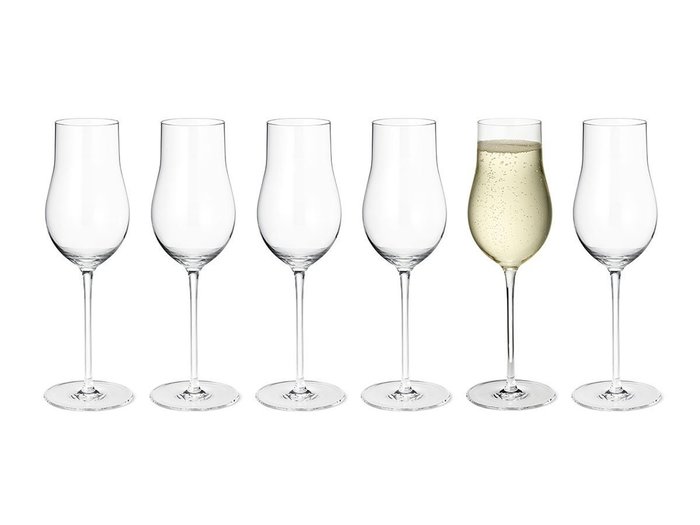【ジョージ ジェンセン/GEORG JENSEN / GOODS】のSKY CHAMPAGNE FLUTE GLASS 6PIECE SET / スカイ シャンパンフルートグラス 6ピースセット インテリア・キッズ・メンズ・レディースファッション・服の通販 founy(ファニー) https://founy.com/ 送料無料 Free Shipping オーガニック Organic コレクション Collection シンプル Simple テーブル Table フォルム Form フランス France エレガント 上品 Elegant |ID: prp329100003900411 ipo3291000000030202204