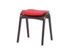 【秋田木工/Akimoku / GOODS】のStool No.202 / スツール No.202 ブナ材 張地:RED(PVC)、フレームウォールナット WN|ID: prp329100003907672 ipo3291000000030196362