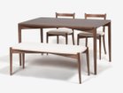 【秋田木工/Akimoku / GOODS】のLYKKE Bench / リュッケ ベンチ 張地:7341(デクレア2)、フレームブラックウォールナット BWN|ID: prp329100003907680 ipo3291000000030196680