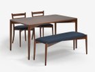 【秋田木工/Akimoku / GOODS】のLYKKE Bench / リュッケ ベンチ 張地:ブラッシュ48(ブラッシュ)、フレームブラックウォールナット BWN|ID: prp329100003907680 ipo3291000000030196687