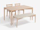 【秋田木工/Akimoku / GOODS】のLYKKE Bench / リュッケ ベンチ 張地:7341(デクレア2)、フレーム白木塗装|ID: prp329100003907680 ipo3291000000030196702