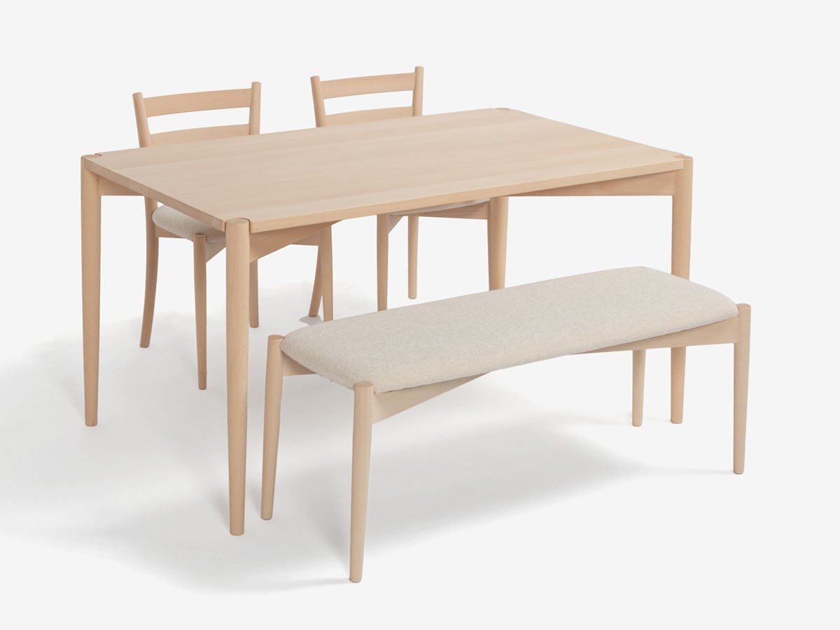 【秋田木工/Akimoku / GOODS】のLYKKE Bench / リュッケ ベンチ インテリア・キッズ・メンズ・レディースファッション・服の通販 founy(ファニー) 　送料無料　Free Shipping　テーブル　Table　ホーム・キャンプ・アウトドア・お取り寄せ　Home,Garden,Outdoor,Camping Gear　家具・インテリア　Furniture　チェア・椅子　Chair　ベンチ・ダイニングベンチ　Bench/Dining Bench　張地:7341(デクレア2)、フレーム白木塗装|ID: prp329100003907680 ipo3291000000030196702