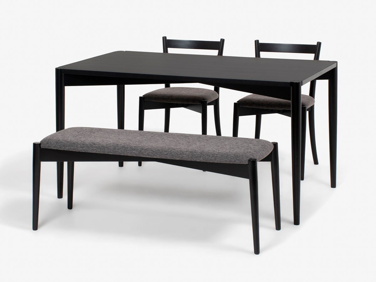 【秋田木工/Akimoku / GOODS】のLYKKE Bench / リュッケ ベンチ インテリア・キッズ・メンズ・レディースファッション・服の通販 founy(ファニー) 　送料無料　Free Shipping　テーブル　Table　ホーム・キャンプ・アウトドア・お取り寄せ　Home,Garden,Outdoor,Camping Gear　家具・インテリア　Furniture　チェア・椅子　Chair　ベンチ・ダイニングベンチ　Bench/Dining Bench　張地:7345(デクレア2)、フレームブラック艶消し|ID: prp329100003907680 ipo3291000000030196710