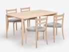 【秋田木工/Akimoku / GOODS】のLYKKE Dining Chair / リュッケ ダイニングチェア 張座 張地:ブラッシュ5(ブラッシュ)、フレーム白木塗装|ID: prp329100003907685 ipo3291000000034230720