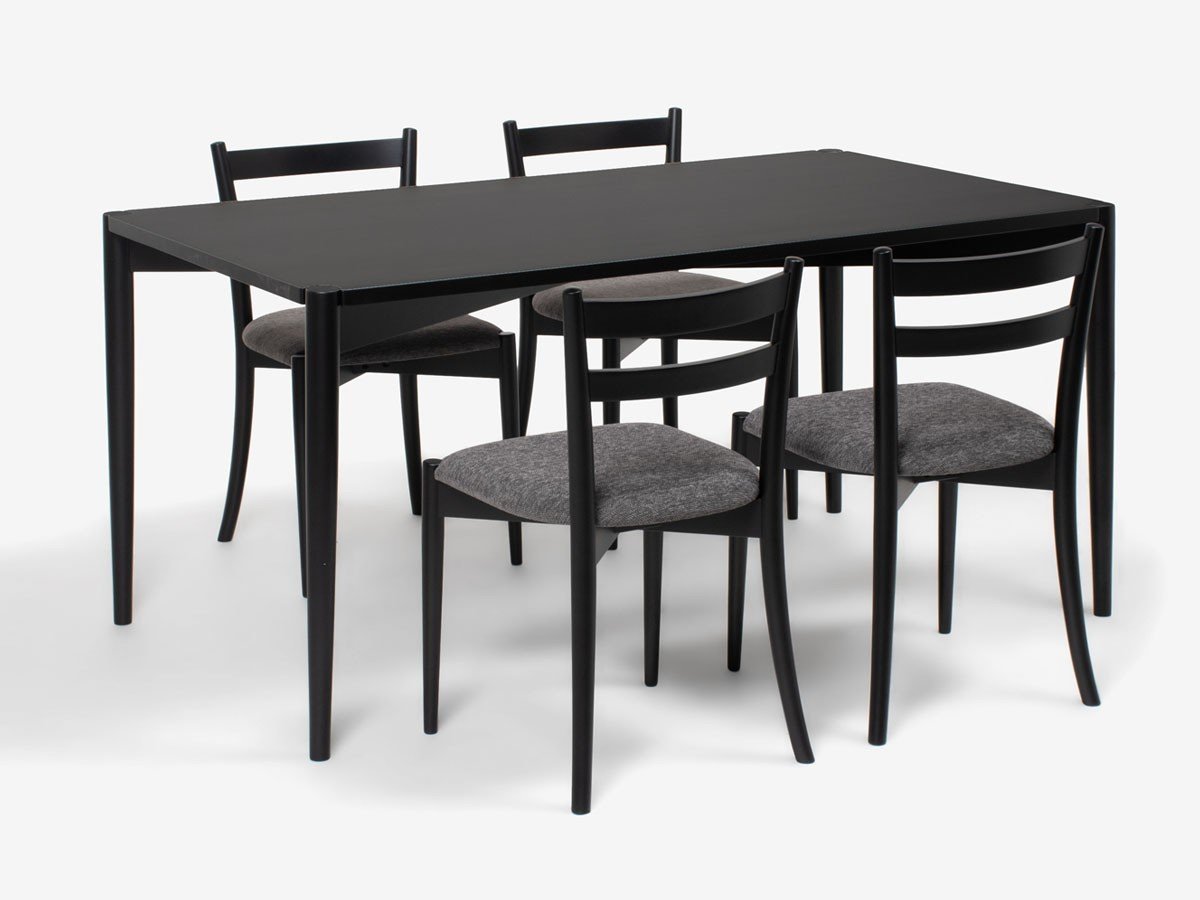 【秋田木工/Akimoku / GOODS】のLYKKE Dining Chair / リュッケ ダイニングチェア 張座 インテリア・キッズ・メンズ・レディースファッション・服の通販 founy(ファニー) 　送料無料　Free Shipping　シンプル　Simple, Minimal　テーブル　Table, Dining Table　軽量　Lightweight, Ultra Light　ホーム・キャンプ・アウトドア・お取り寄せ　Home Living / Home & Lifestyle / Camping Gear / Outdoor Camping　家具・インテリア　Home Furniture & Interior. Stylish & Functional Living Spaces　チェア・椅子　Seating & Chairs　ダイニングチェア・木製チェア　Dining Chairs　張地:7345(デクレア2)、フレームブラック艶消し|ID: prp329100003907685 ipo3291000000034230725