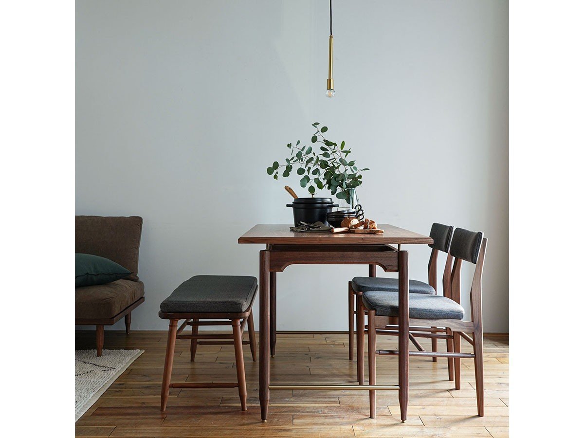 【エクリュクス/ecruxe / GOODS】のEPI DINING TABLE 1200 / エピ ダイニングテーブル 幅120cm(ウォールナット) 人気、トレンドファッション・服の通販 founy(ファニー) 　アンティーク　Antique-Inspired　クラシカル　Classical, Vintage-Inspired　コンパクト　Compact, Small Size　スリム　Slim, Slim Fit　テーブル　Table, Dining Table　バランス　Balance, Style Balance　送料無料　Free Shipping　ホーム・キャンプ・アウトドア・お取り寄せ　Home Living / Home & Lifestyle / Camping Gear / Outdoor Camping　家具・インテリア　Home Furniture & Interior. Stylish & Functional Living Spaces　テーブル　Dining, Coffee & Side Tables　ダイニングテーブル・食卓テーブル　Dining Tables　other-2|ID: prp329100003908841 ipo3291000000031479187