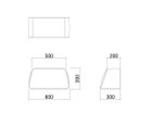 【フライミー ノワール/FLYMEe Noir / GOODS】のMY UNIT Sofa Side Table Set / マイ ユニット ソファ サイドテーブル セット 「バッククッション」寸法図|ID: prp329100003910096 ipo3291000000025807089