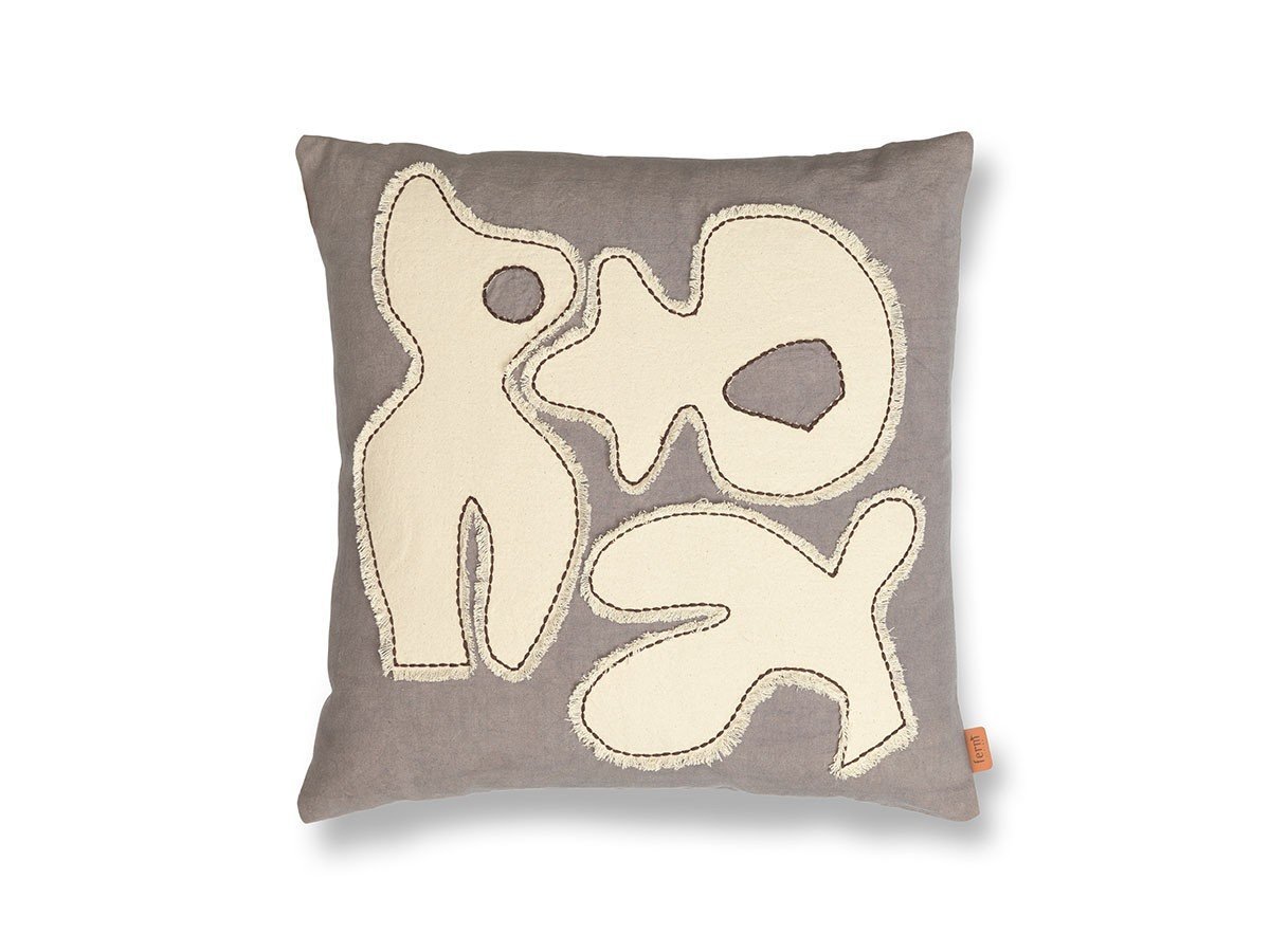 【ファームリビング/ferm LIVING / GOODS】のFigure Cushion / フィギュア クッション(グレーブルー / オフホワイト) 人気、トレンドファッション・服の通販 founy(ファニー) 　送料無料　Free Shipping　オーガニック　Organic　クッション　Cushion　フリンジ　Fringe　ホーム・キャンプ・アウトドア・お取り寄せ　Home,Garden,Outdoor,Camping Gear　家具・インテリア　Furniture　その他 インテリア雑貨、家具　Furniture, Interior, Others　 other-1|ID: prp329100003917482 ipo3291000000025855247