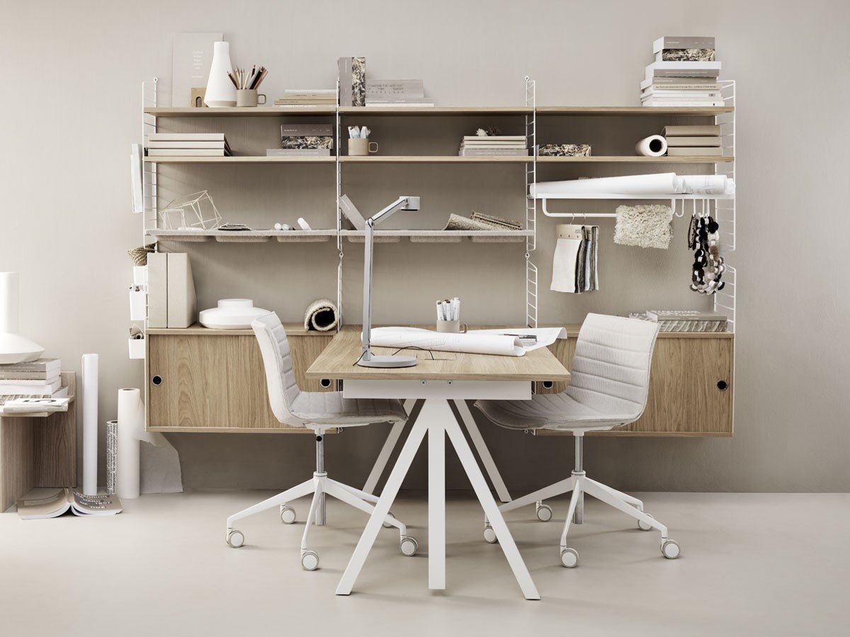 【ストリングファニチャー/String Furniture / GOODS】のWorks Sit-stand Desk / Electrical / ワークス 昇降式ワークデスク 幅160cm オーク天板 インテリア・キッズ・メンズ・レディースファッション・服の通販 founy(ファニー) 　エレガント 上品　Elegant　テーブル　Table　デスク　Desk　リバーシブル　Reversible　ワーク　Work　ビジネス 仕事 通勤　Business　ホーム・キャンプ・アウトドア・お取り寄せ　Home,Garden,Outdoor,Camping Gear　家具・インテリア　Furniture　その他 インテリア雑貨、家具　Furniture, Interior, Others　参考イメージ|ID: prp329100003938845 ipo3291000000030185635