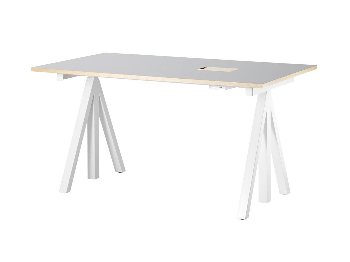 【ストリングファニチャー/String Furniture / GOODS】のWorks Sit-stand Desk / Electrical / ワークス 昇降式ワークデスク 幅140cm リノリウム天板 人気、トレンドファッション・服の通販 founy(ファニー) 　エレガント 上品　Elegant　テーブル　Table　デスク　Desk　リバーシブル　Reversible　ワーク　Work　ビジネス 仕事 通勤　Business　ホーム・キャンプ・アウトドア・お取り寄せ　Home,Garden,Outdoor,Camping Gear　家具・インテリア　Furniture　その他 インテリア雑貨、家具　Furniture, Interior, Others　 other-1|ID: prp329100003938849 ipo3291000000030185844