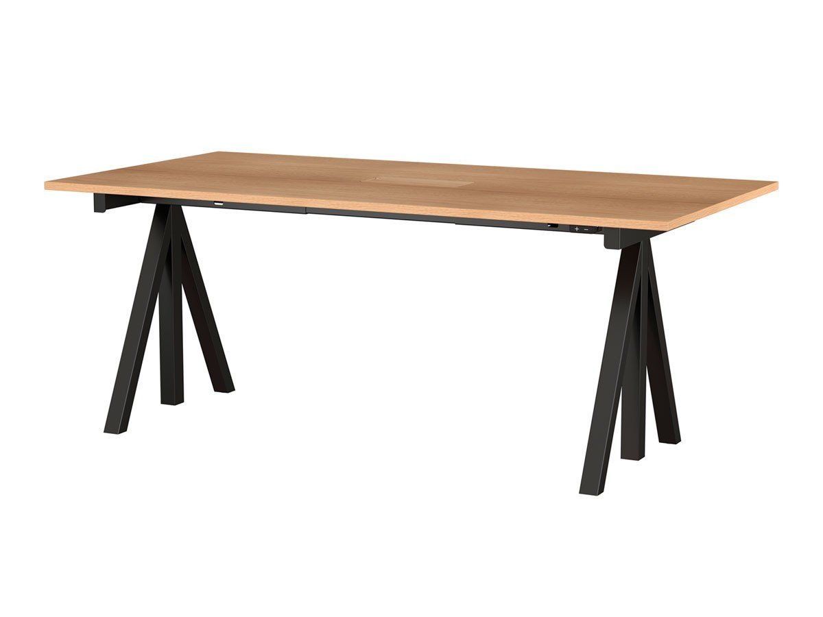 【ストリングファニチャー/String Furniture / GOODS】のWorks Sit-stand Meeting Table / Electrical / ワークス 昇降式ミーティングテーブル リノリウム天板 インテリア・キッズ・メンズ・レディースファッション・服の通販 founy(ファニー) 　エレガント 上品　Elegant　テーブル　Table　デスク　Desk　リバーシブル　Reversible　ビジネス 仕事 通勤　Business　ホーム・キャンプ・アウトドア・お取り寄せ　Home,Garden,Outdoor,Camping Gear　家具・インテリア　Furniture　その他 インテリア雑貨、家具　Furniture, Interior, Others　脚部「ブラック」参考イメージ|ID: prp329100003938872 ipo3291000000025987880