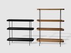 【スケッチ/Sketch / GOODS】のHUMLA 100 tall shelf / フムラ 100 トールシェルフ 左:サイズ違いの「100 ローシェルフ(ブラック)」、右:本商品(ライトオーク)|ID: prp329100003995298 ipo3291000000037006786