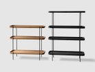 【スケッチ/Sketch / GOODS】のHUMLA 100 tall shelf / フムラ 100 トールシェルフ 左:サイズ違いの「100 ローシェルフ(ライトオーク)」、右:本商品(ブラック)|ID: prp329100003995298 ipo3291000000037006788