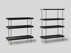 【スケッチ/Sketch / GOODS】のHUMLA 100 tall shelf / フムラ 100 トールシェルフ 左:サイズ違いの「100 ローシェルフ(ブラック)」、右:本商品(ブラック)|ID: prp329100003995298 ipo3291000000037006790