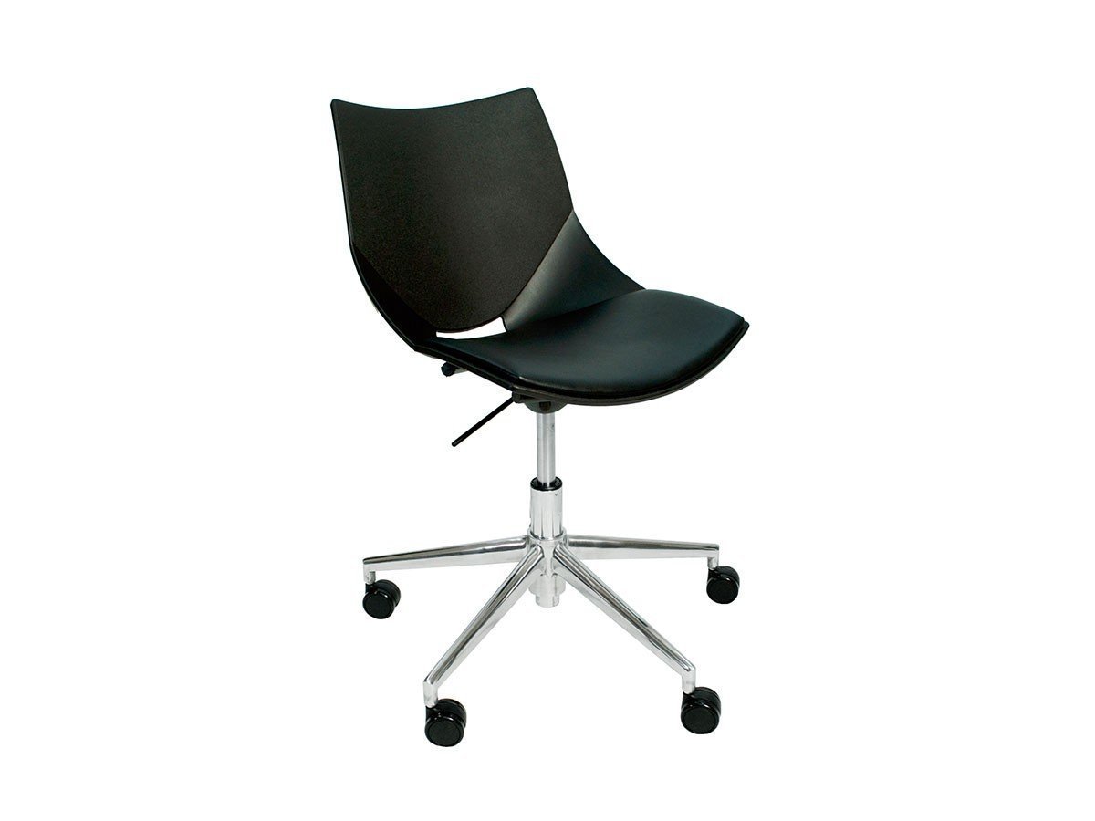 【チェラントラ/Cerantola / GOODS】のKoska Swivel X Desk Chair / コスカ スウィーベル X デスクチェア クッション付 インテリア・キッズ・メンズ・レディースファッション・服の通販 founy(ファニー) 　送料無料　Free Shipping　クッション　Cushion　コンパクト　Compact　デスク　Desk　フィット　Fit　ワーク　Work　ホーム・キャンプ・アウトドア・お取り寄せ　Home,Garden,Outdoor,Camping Gear　家具・インテリア　Furniture　チェア・椅子　Chair　オフィスチェア・デスクチェア　Office Chair/Desk Chair　ブラック|ID: prp329100003996384 ipo3291000000026411429