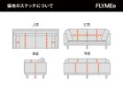 【マスターウォール/MASTERWAL / GOODS】のDANISH GRANDE SOFA / デニッシュ グランデ ソファ ダブルアーム 2シーター175 張地にレザーをご選択の場合、上図の点線の位置にステッチが入ります。|ID: prp329100004021778 ipo3291000000030174180