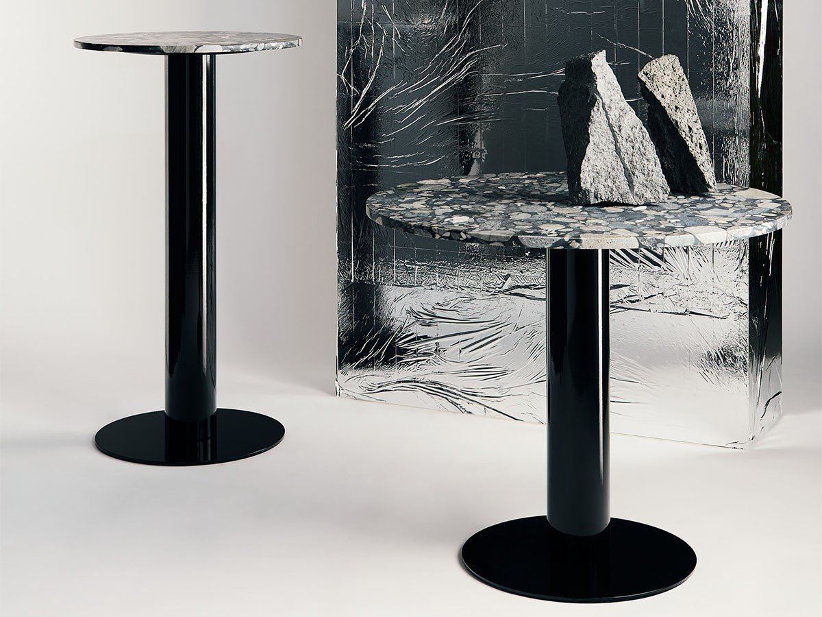 【トム ディクソン/Tom Dixon / GOODS】のTube High Base Black + Pebble Marble Top Round 900 / チューブハイ ベース + ペブルマーブルトップ ラウンド 900(ブラック脚) 人気、トレンドファッション・服の通販 founy(ファニー) 　エレガント 上品　Elegant　シンプル　Simple　チューブ　Tube　テーブル　Table　フォルム　Form　ラウンド　Round　ホーム・キャンプ・アウトドア・お取り寄せ　Home,Garden,Outdoor,Camping Gear　家具・インテリア　Furniture　テーブル　Table　コンソール・カウンターテーブル　Console/Counter Table　other-4|ID: prp329100004021799 ipo3291000000031475972