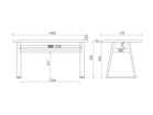 【ビス/BIS / GOODS】のDining Table / ダイニングテーブル 寸法図「幅140cm」|ID:prp329100004021805
