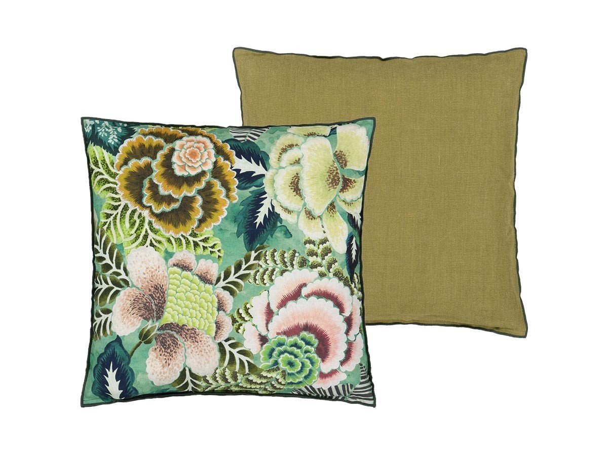 【デザイナーズ ギルド/DESIGNERS GUILD / GOODS】のRose de Damas Cushion / ローズ ド ダマス クッション 55 × 55cm インテリア・キッズ・メンズ・レディースファッション・服の通販 founy(ファニー) 　送料無料　Free Shipping　クッション　Cushion　パターン　Pattern　フェザー　Feather　プリント　Print　リネン　Linen　ローズ　Rose　手描き　Hand Drawn　無地　Plain Color　ホーム・キャンプ・アウトドア・お取り寄せ　Home,Garden,Outdoor,Camping Gear　家具・インテリア　Furniture　その他 インテリア雑貨、家具　Furniture, Interior, Others　ジェード|ID: prp329100004025301 ipo3291000000026716675