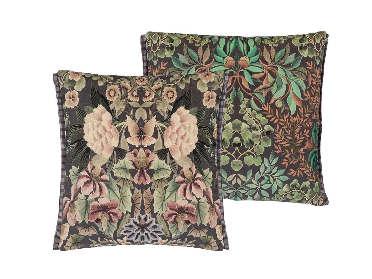 【デザイナーズ ギルド/DESIGNERS GUILD / GOODS】のIkebana Damask Velvet Cushion / イケバナ ダマスク ベルベット クッション 55 × 55cm 人気、トレンドファッション・服の通販 founy(ファニー) 　送料無料　Free Shipping　クッション　Cushion, Throw Pillow　ストライプ　Stripe, Striped Pattern　パターン　Pattern, Design Print　フェザー　Feather, Feather Detail　プリント　Print, Printed Pattern　ベルベット　Velvet, Velvety　ホーム・キャンプ・アウトドア・お取り寄せ　Home Living / Home & Lifestyle / Camping Gear / Outdoor Camping　家具・インテリア　Home Furniture & Interior. Stylish & Functional Living Spaces　その他 インテリア雑貨、家具　Home Decor & Furniture Extras　other-2|ID: prp329100004025305 ipo3291000000031475343