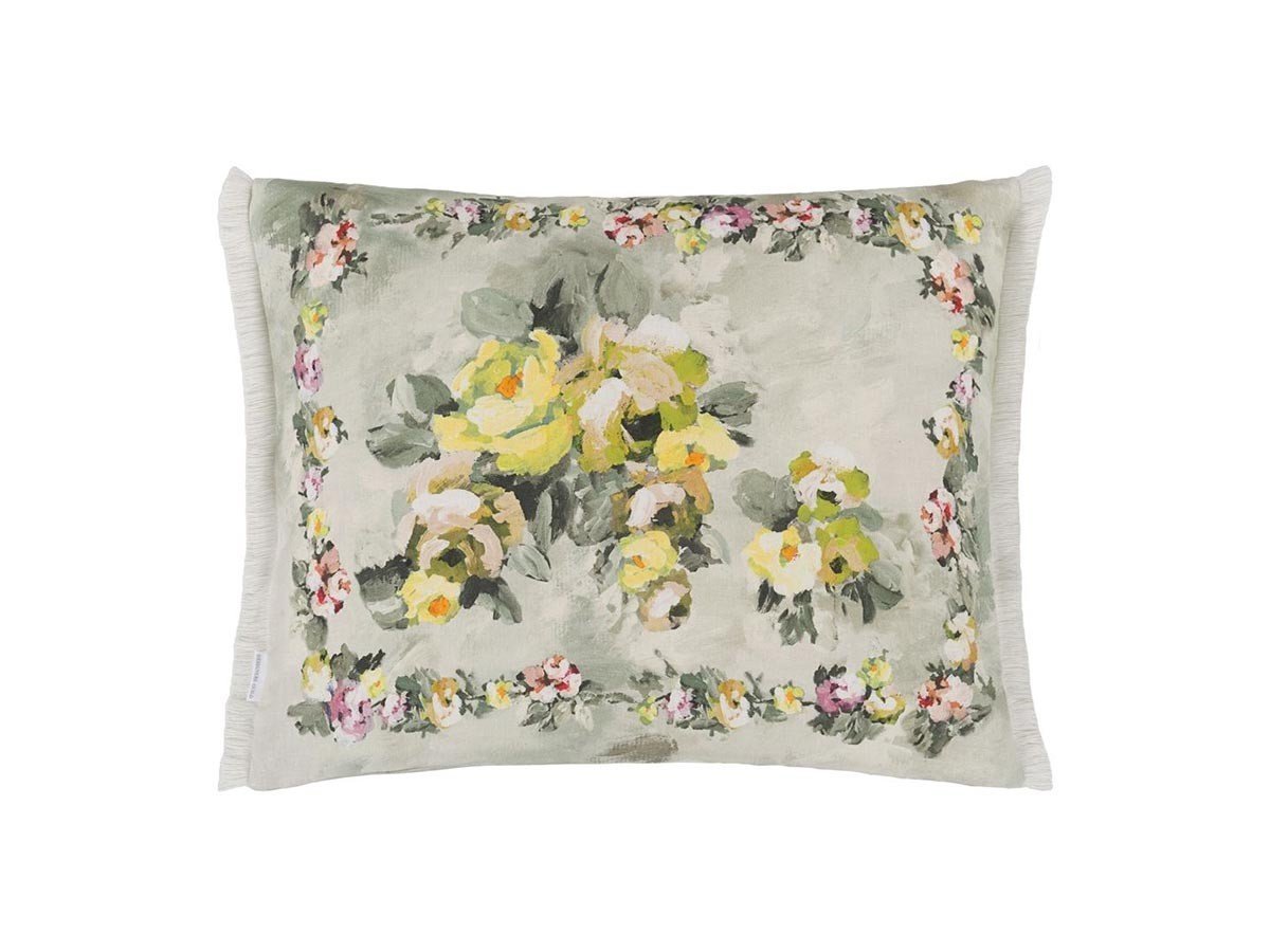 【デザイナーズ ギルド/DESIGNERS GUILD / GOODS】のGhirlanda Cushion / ギルランダ クッション 60 × 45cm インテリア・キッズ・メンズ・レディースファッション・服の通販 founy(ファニー) 　送料無料　Free Shipping　クッション　Cushion　パターン　Pattern　フェザー　Feather　フリンジ　Fringe　プリント　Print　リネン　Linen　ホーム・キャンプ・アウトドア・お取り寄せ　Home,Garden,Outdoor,Camping Gear　家具・インテリア　Home Furniture & Interior. Stylish & Functional Living Spaces　その他 インテリア雑貨、家具　Furniture, Interior, Others　フヌイユ(裏面)|ID: prp329100004025313 ipo3291000000030173517