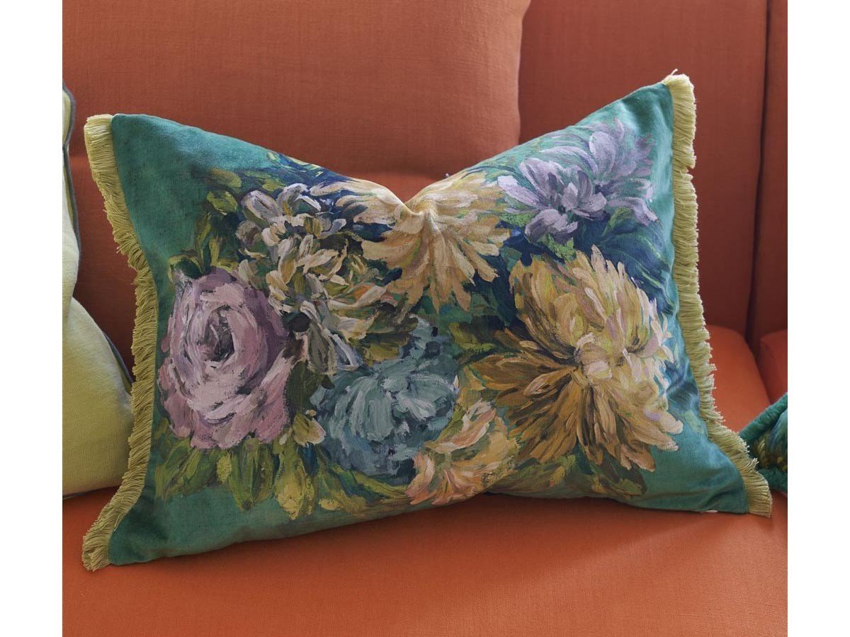 【デザイナーズ ギルド/DESIGNERS GUILD / GOODS】のFleurs d Artistes Velours Cushion / フルール ダーティスト ベロア クッション 60 × 45cm 人気、トレンドファッション・服の通販 founy(ファニー) 　送料無料　Free Shipping　クッション　Cushion　パターン　Pattern　フェザー　Feather　フリンジ　Fringe　プリント　Print　ベルベット　Velvet　ベロア　Velor　手描き　Hand Drawn　ホーム・キャンプ・アウトドア・お取り寄せ　Home,Garden,Outdoor,Camping Gear　家具・インテリア　Home Furniture & Interior. Stylish & Functional Living Spaces　その他 インテリア雑貨、家具　Furniture, Interior, Others　other-4|ID: prp329100004025319 ipo3291000000031475398