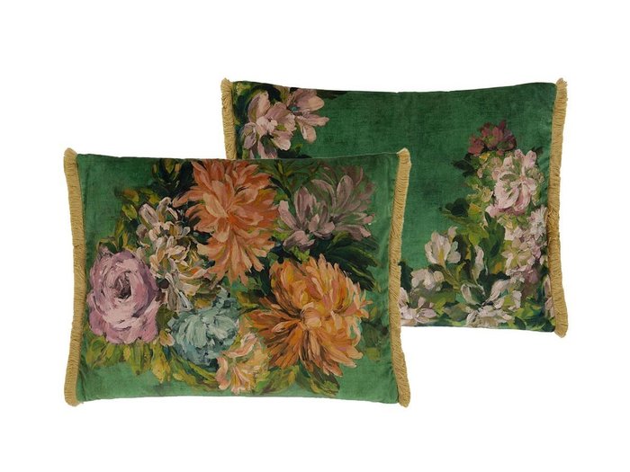 【デザイナーズ ギルド/DESIGNERS GUILD / GOODS】のFleurs d Artistes Velours Cushion / フルール ダーティスト ベロア クッション 60 × 45cm インテリア・キッズ・メンズ・レディースファッション・服の通販 founy(ファニー) https://founy.com/ 送料無料 Free Shipping クッション Cushion, Throw Pillow パターン Pattern, Design Print フェザー Feather, Feather Detail フリンジ Fringe, Tassel プリント Print, Printed Pattern ベルベット Velvet, Velvety ベロア Velour, Soft Velvet 手描き Hand-Drawn, Illustrated ホーム・キャンプ・アウトドア・お取り寄せ Home Living / Home & Lifestyle / Camping Gear / Outdoor Camping 家具・インテリア Home Furniture & Interior. Stylish & Functional Living Spaces その他 インテリア雑貨、家具 Home Decor & Furniture Extras |ID: prp329100004025319 ipo3291000000035326092