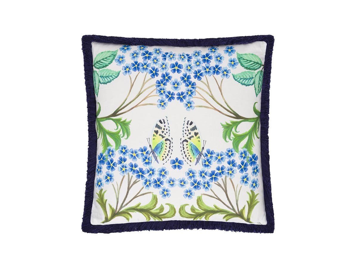 【デザイナーズ ギルド/DESIGNERS GUILD / GOODS】のEleonora Embroidered Cushion / エレオノラ エンブロイダード クッション 55 × 55cm インテリア・キッズ・メンズ・レディースファッション・服の通販 founy(ファニー) 　送料無料　Free Shipping　エレガント 上品　Elegant　クッション　Cushion, Throw Pillow　パターン　Pattern, Design Print　フェザー　Feather, Feather Detail　フリンジ　Fringe, Tassel　プリント　Print, Printed Pattern　ホーム・キャンプ・アウトドア・お取り寄せ　Home Living / Home & Lifestyle / Camping Gear / Outdoor Camping　家具・インテリア　Home Furniture & Interior. Stylish & Functional Living Spaces　その他 インテリア雑貨、家具　Home Decor & Furniture Extras　コバルト(裏面)|ID: prp329100004025321 ipo3291000000035326120