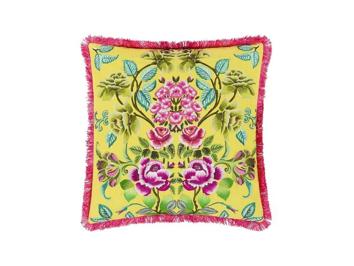【デザイナーズ ギルド/DESIGNERS GUILD / GOODS】のEleonora Embroidered Cushion / エレオノラ エンブロイダード クッション 55 × 55cm インテリア・キッズ・メンズ・レディースファッション・服の通販 founy(ファニー) 　送料無料　Free Shipping　エレガント 上品　Elegant　クッション　Cushion, Throw Pillow　パターン　Pattern, Design Print　フェザー　Feather, Feather Detail　フリンジ　Fringe, Tassel　プリント　Print, Printed Pattern　ホーム・キャンプ・アウトドア・お取り寄せ　Home Living / Home & Lifestyle / Camping Gear / Outdoor Camping　家具・インテリア　Home Furniture & Interior. Stylish & Functional Living Spaces　その他 インテリア雑貨、家具　Home Decor & Furniture Extras　アルケミラ(表面)|ID: prp329100004025321 ipo3291000000035326121