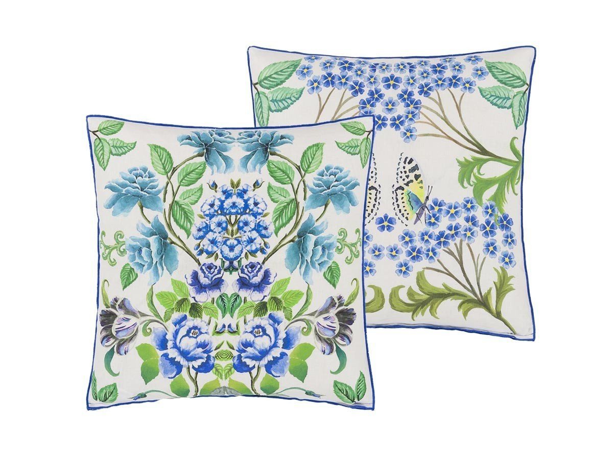 【デザイナーズ ギルド/DESIGNERS GUILD / GOODS】のEleonora Cushion / エレオノラ クッション 55 × 55cm インテリア・キッズ・メンズ・レディースファッション・服の通販 founy(ファニー) 　送料無料　Free Shipping　エレガント 上品　Elegant　クッション　Cushion, Throw Pillow　パターン　Pattern, Design Print　フェザー　Feather, Feather Detail　プリント　Print, Printed Pattern　モダン　Modern, Contemporary　リネン　Linen, Linen Fabric　春　Spring　ホーム・キャンプ・アウトドア・お取り寄せ　Home Living / Home & Lifestyle / Camping Gear / Outdoor Camping　家具・インテリア　Home Furniture & Interior. Stylish & Functional Living Spaces　その他 インテリア雑貨、家具　Home Decor & Furniture Extras　コバルト|ID: prp329100004025325 ipo3291000000035326135