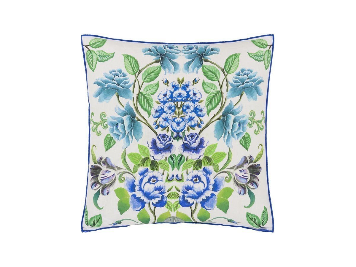 【デザイナーズ ギルド/DESIGNERS GUILD / GOODS】のEleonora Cushion / エレオノラ クッション 55 × 55cm インテリア・キッズ・メンズ・レディースファッション・服の通販 founy(ファニー) 　送料無料　Free Shipping　エレガント 上品　Elegant　クッション　Cushion, Throw Pillow　パターン　Pattern, Design Print　フェザー　Feather, Feather Detail　プリント　Print, Printed Pattern　モダン　Modern, Contemporary　リネン　Linen, Linen Fabric　春　Spring　ホーム・キャンプ・アウトドア・お取り寄せ　Home Living / Home & Lifestyle / Camping Gear / Outdoor Camping　家具・インテリア　Home Furniture & Interior. Stylish & Functional Living Spaces　その他 インテリア雑貨、家具　Home Decor & Furniture Extras　コバルト(表面)|ID: prp329100004025325 ipo3291000000035326136