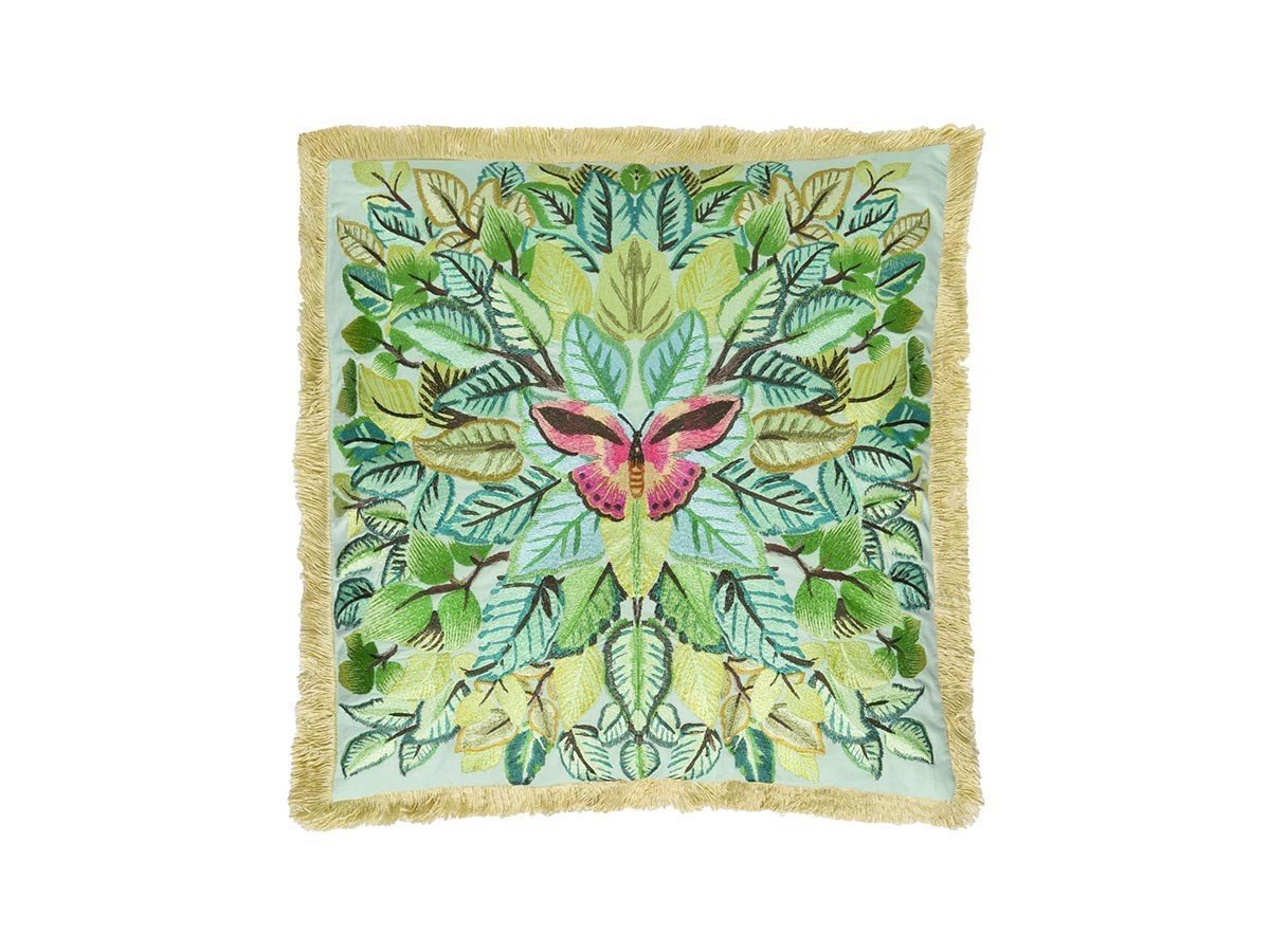 【デザイナーズ ギルド/DESIGNERS GUILD / GOODS】のCelastrina Embroidered Cushion / セラストリナ エンブロイダード クッション 55 × 55cm(ターコイズ) インテリア・キッズ・メンズ・レディースファッション・服の通販 founy(ファニー) 　送料無料　Free Shipping　クッション　Cushion　ターコイズ　Turquoise　パターン　Pattern　フェザー　Feather　フリンジ　Fringe　プリント　Print　ホーム・キャンプ・アウトドア・お取り寄せ　Home,Garden,Outdoor,Camping Gear　家具・インテリア　Furniture　その他 インテリア雑貨、家具　Furniture, Interior, Others　|ID: prp329100004025327 ipo3291000000026716931