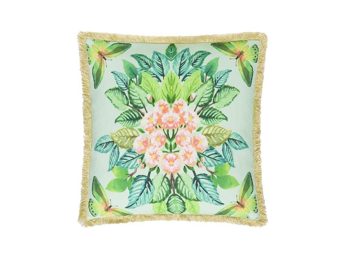 【デザイナーズ ギルド/DESIGNERS GUILD / GOODS】のCelastrina Embroidered Cushion / セラストリナ エンブロイダード クッション 55 × 55cm(ターコイズ) インテリア・キッズ・メンズ・レディースファッション・服の通販 founy(ファニー) 　送料無料　Free Shipping　クッション　Cushion　ターコイズ　Turquoise　パターン　Pattern　フェザー　Feather　フリンジ　Fringe　プリント　Print　ホーム・キャンプ・アウトドア・お取り寄せ　Home,Garden,Outdoor,Camping Gear　家具・インテリア　Furniture　その他 インテリア雑貨、家具　Furniture, Interior, Others　|ID: prp329100004025327 ipo3291000000026716932